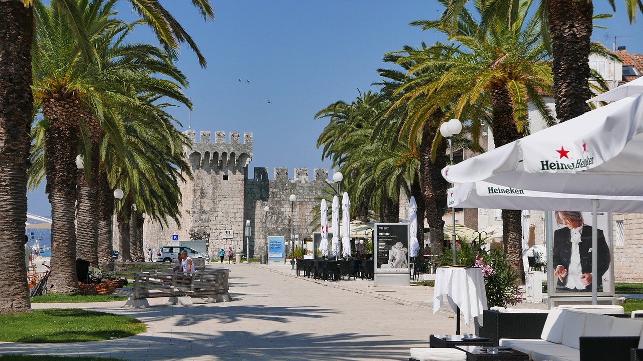 dalmatia trogir promenade fortress free photo