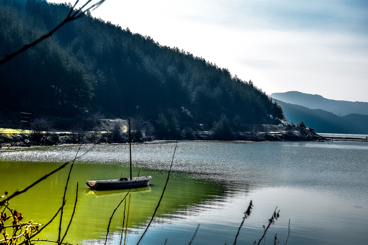 dam kardzhali boat free photo