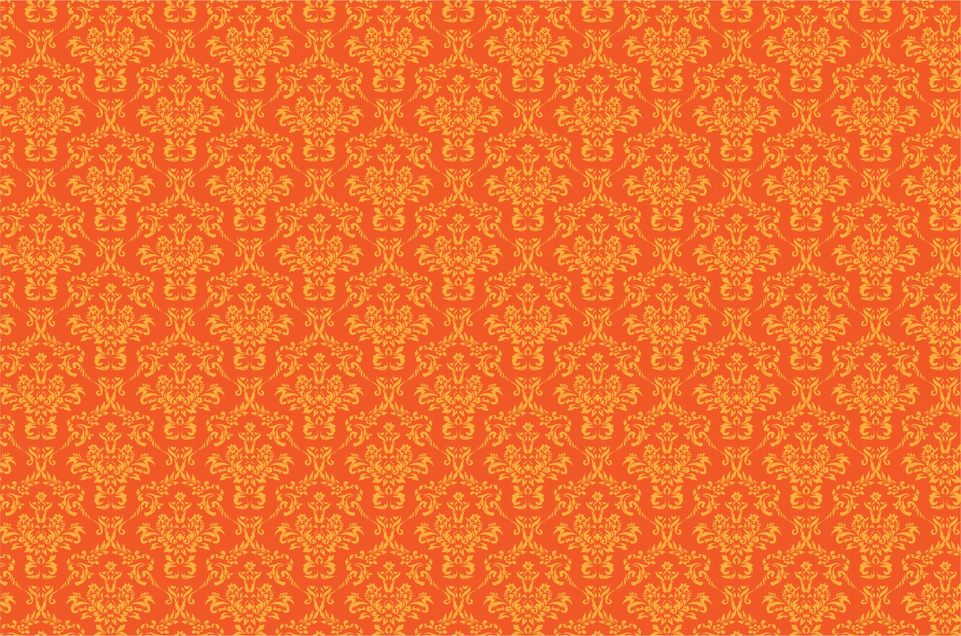 damask pattern orange free photo
