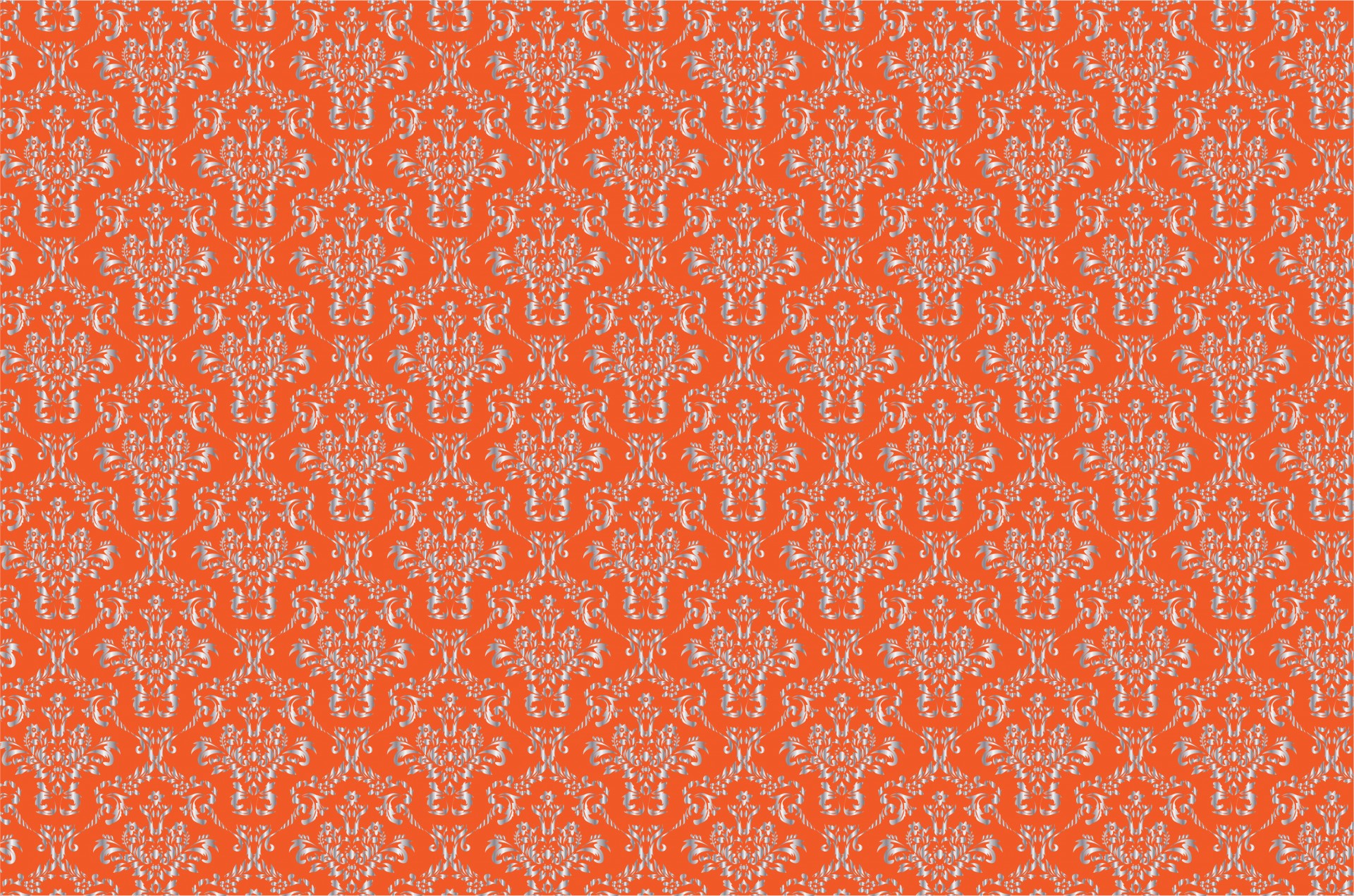 damask pattern orange free photo