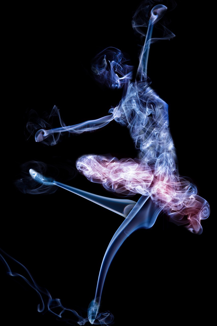 dance smoke figure free photo