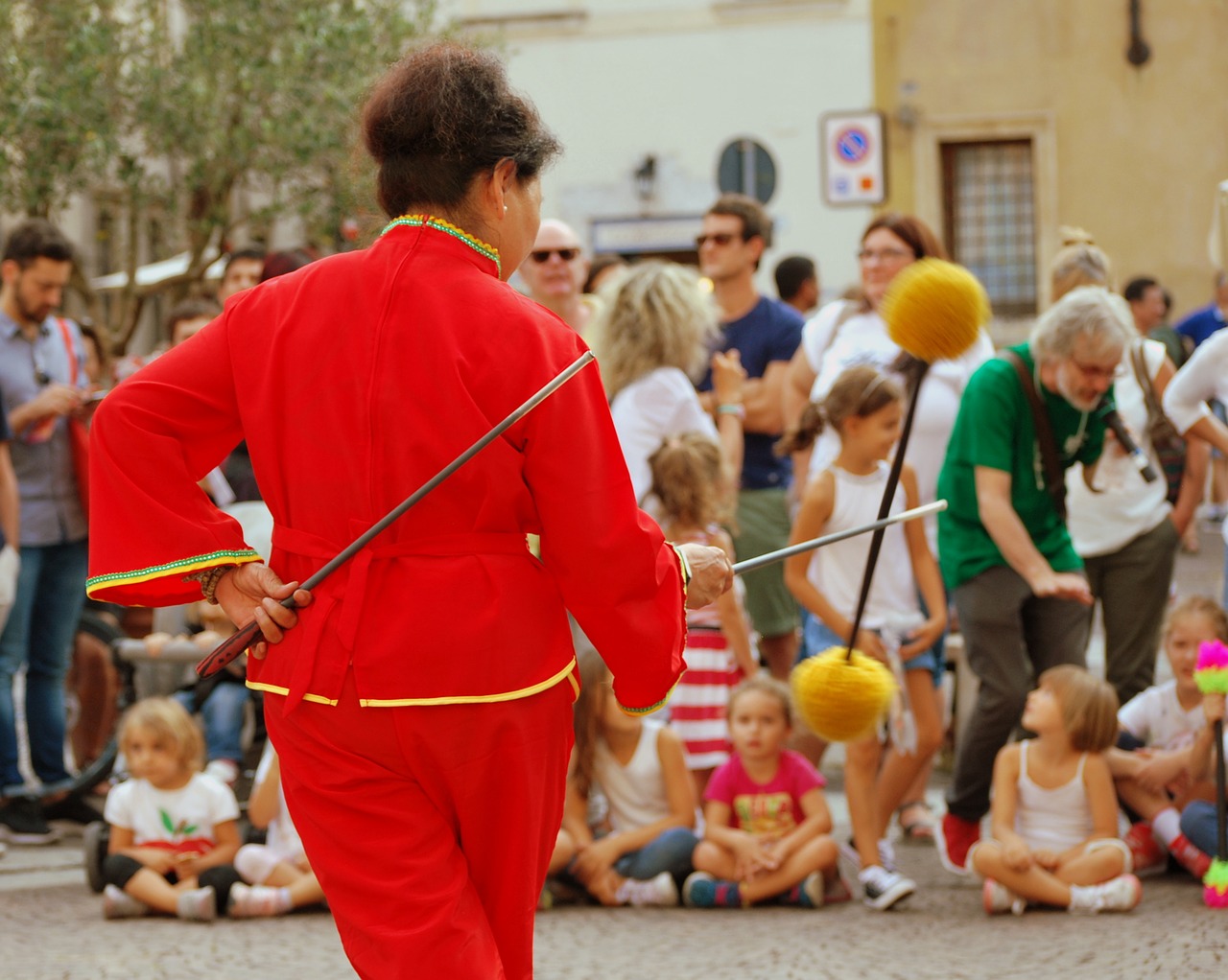 dance sticks decorated free photo