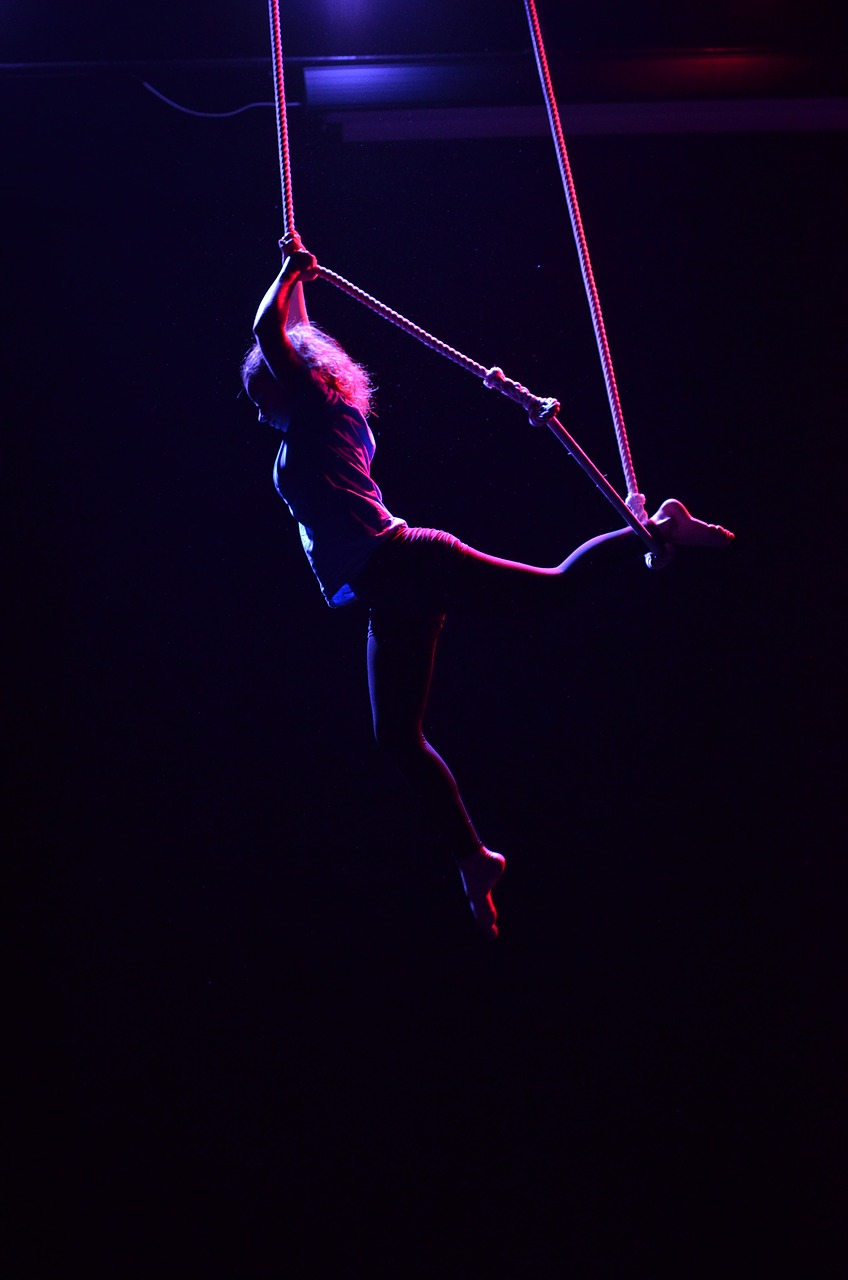 dance trapeze dark free photo