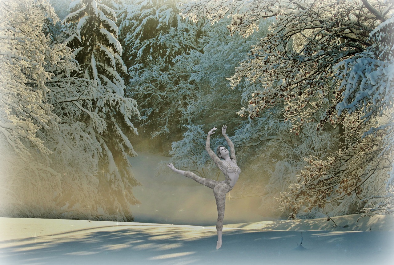 dancer woman winter free photo