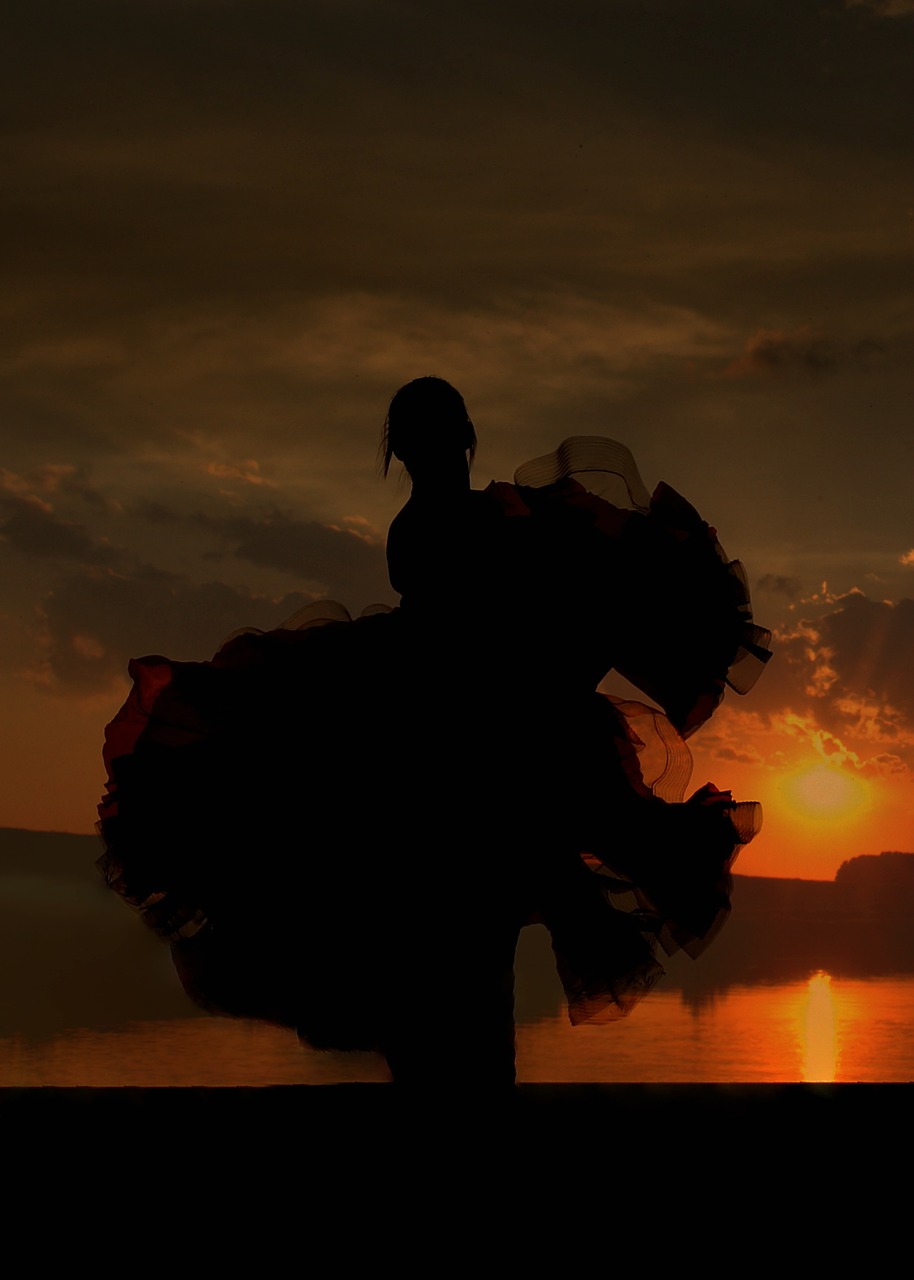 dancer dress sunset free photo