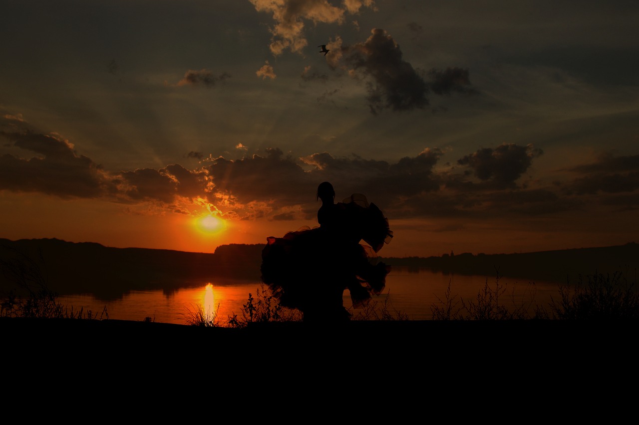 dancer dress sunset free photo