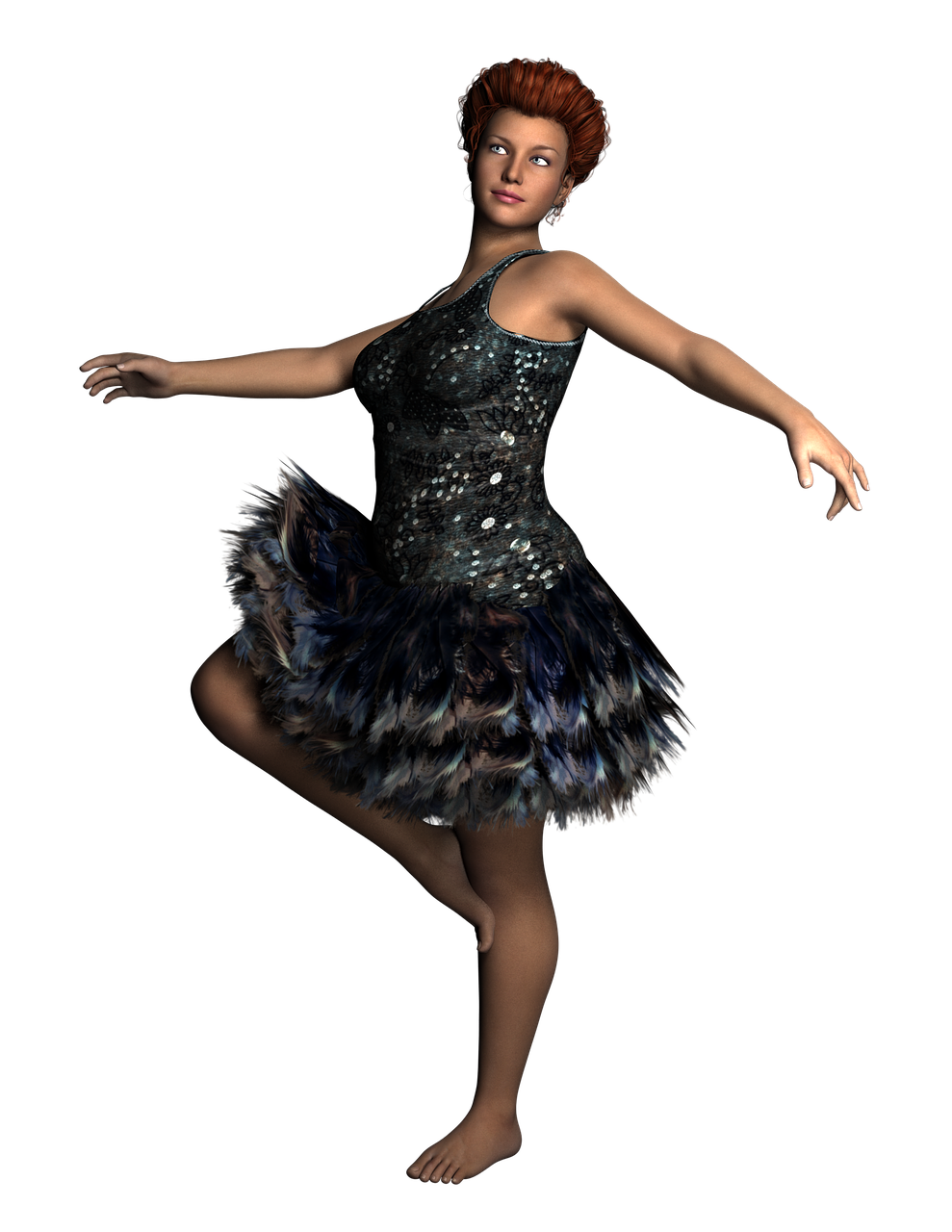 dancer 3d model free photo