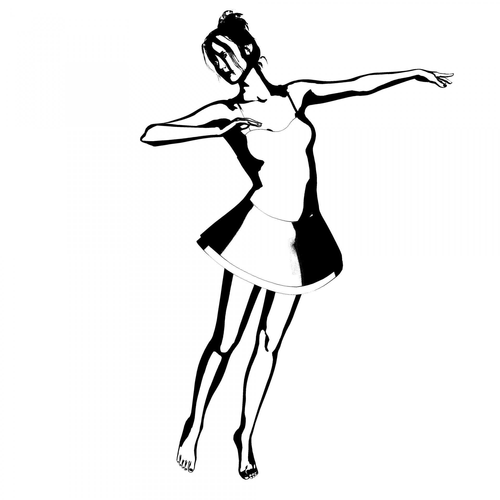 silhouette dancing woman free photo