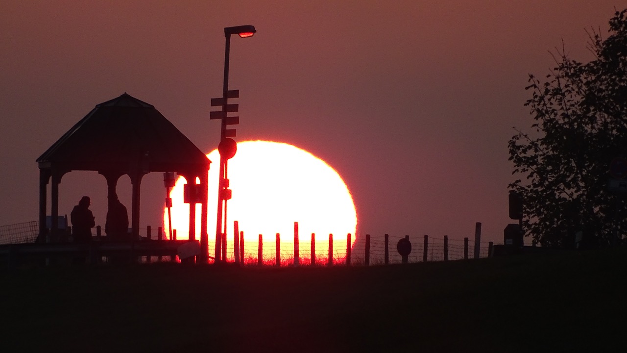 dangast  sunrise  friesland free photo