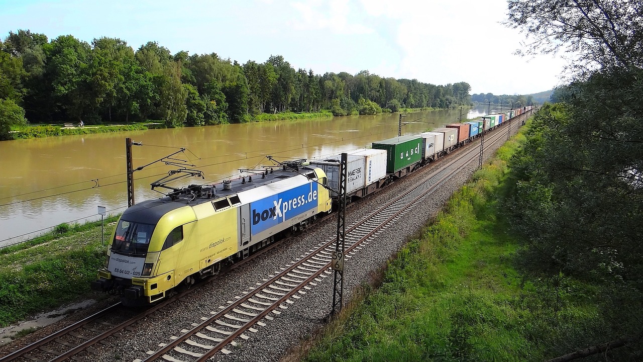 danube freight train bavarian maximilian track free photo