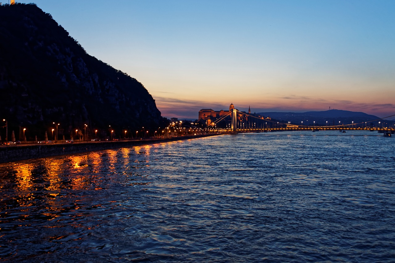 danube evening twilight free photo