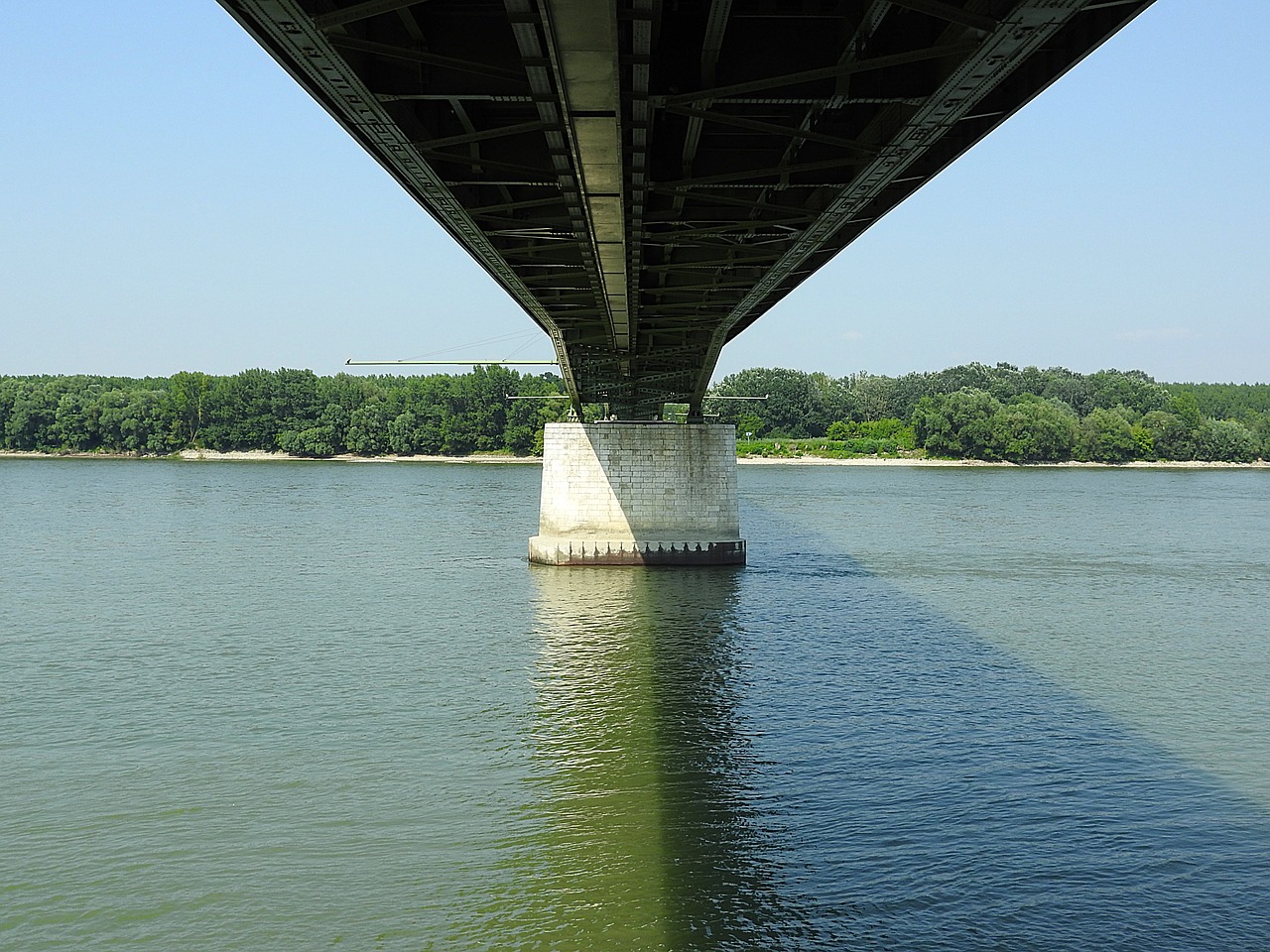 danube bridge bridge piers free photo