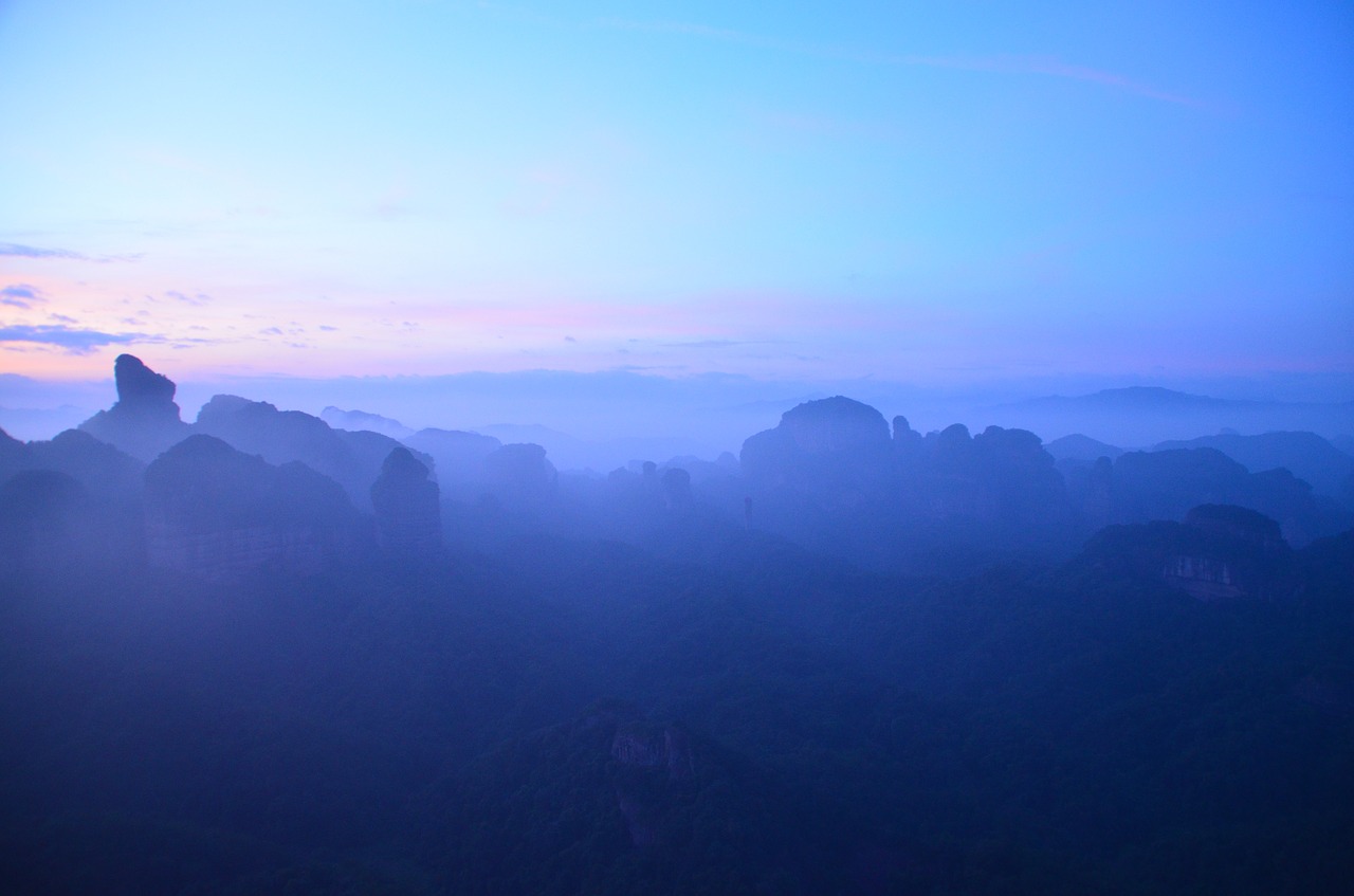danxia mountain sunrise views free photo