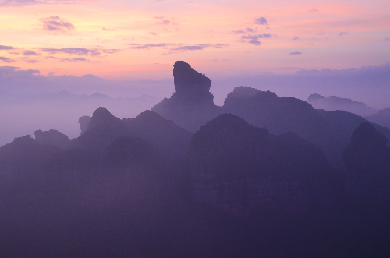 danxia mountain sunrise views free photo