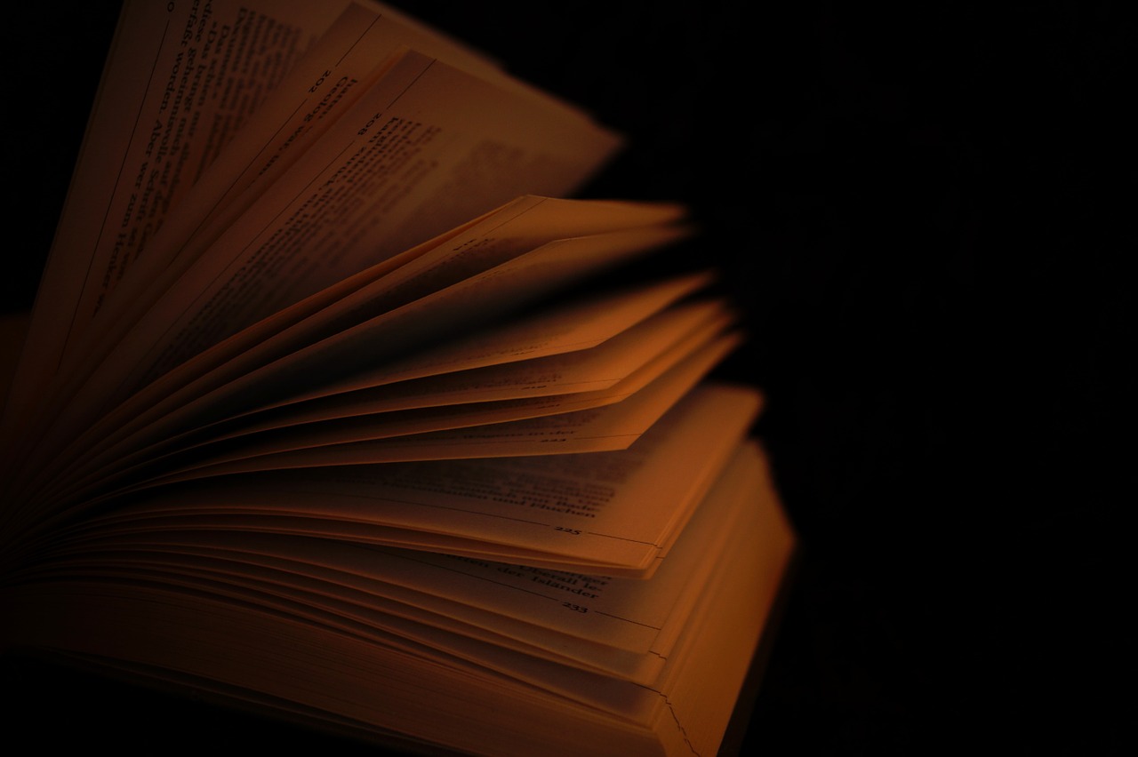 dark books pages free photo