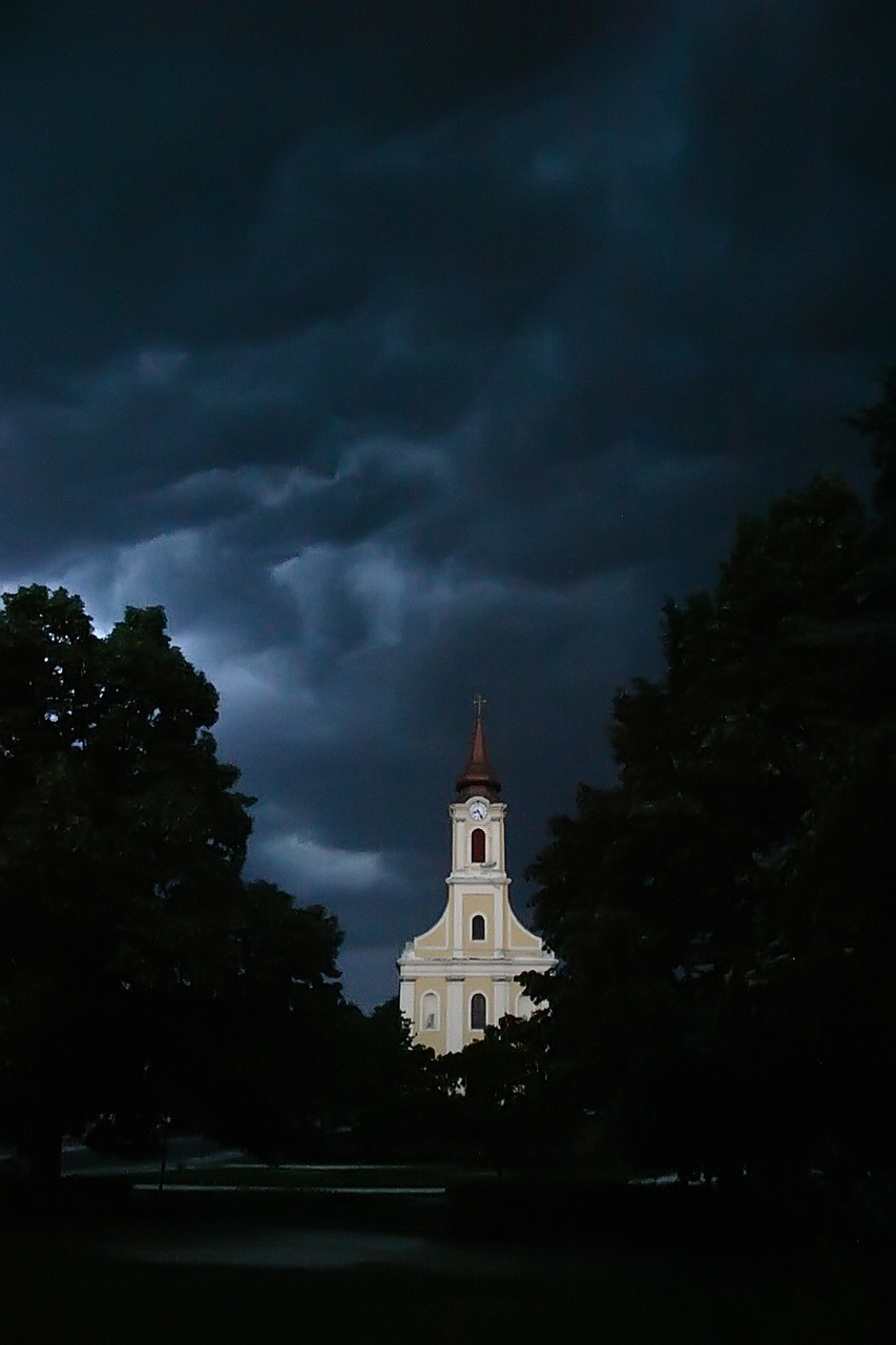 dark storm church free photo