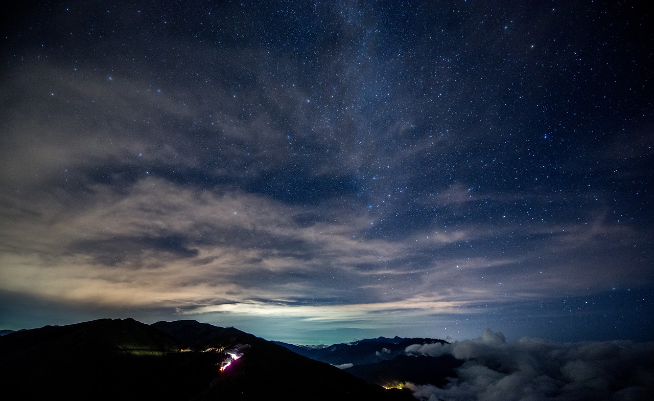 dark mountain night free photo