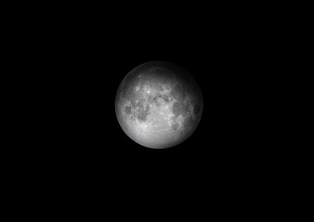 dark full moon luna free photo
