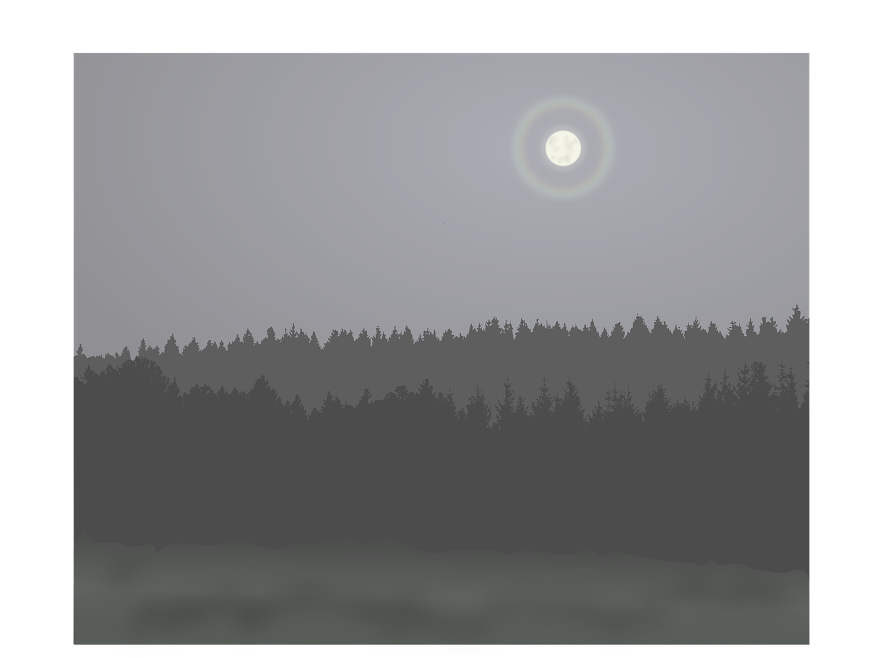 dark mist moon free photo