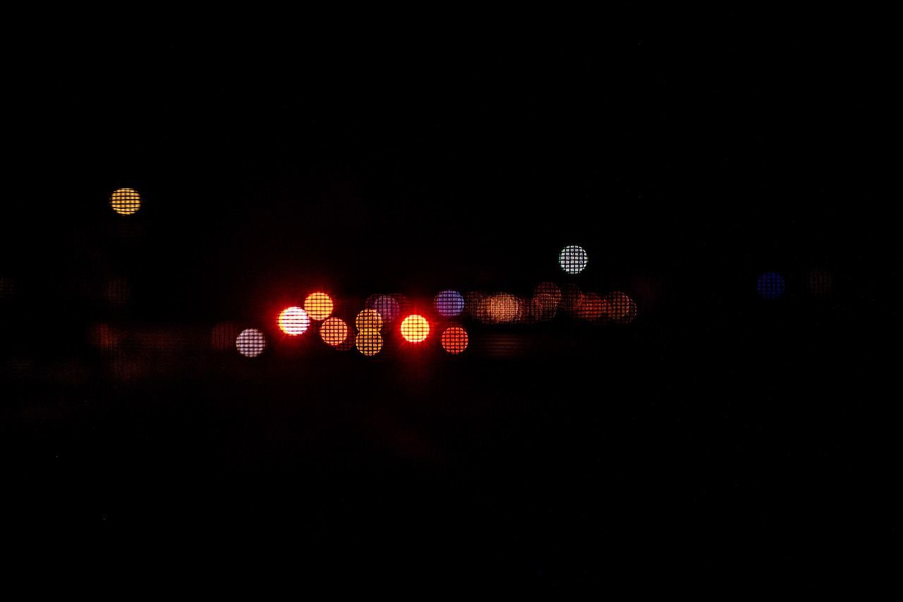 dark night bokeh free photo