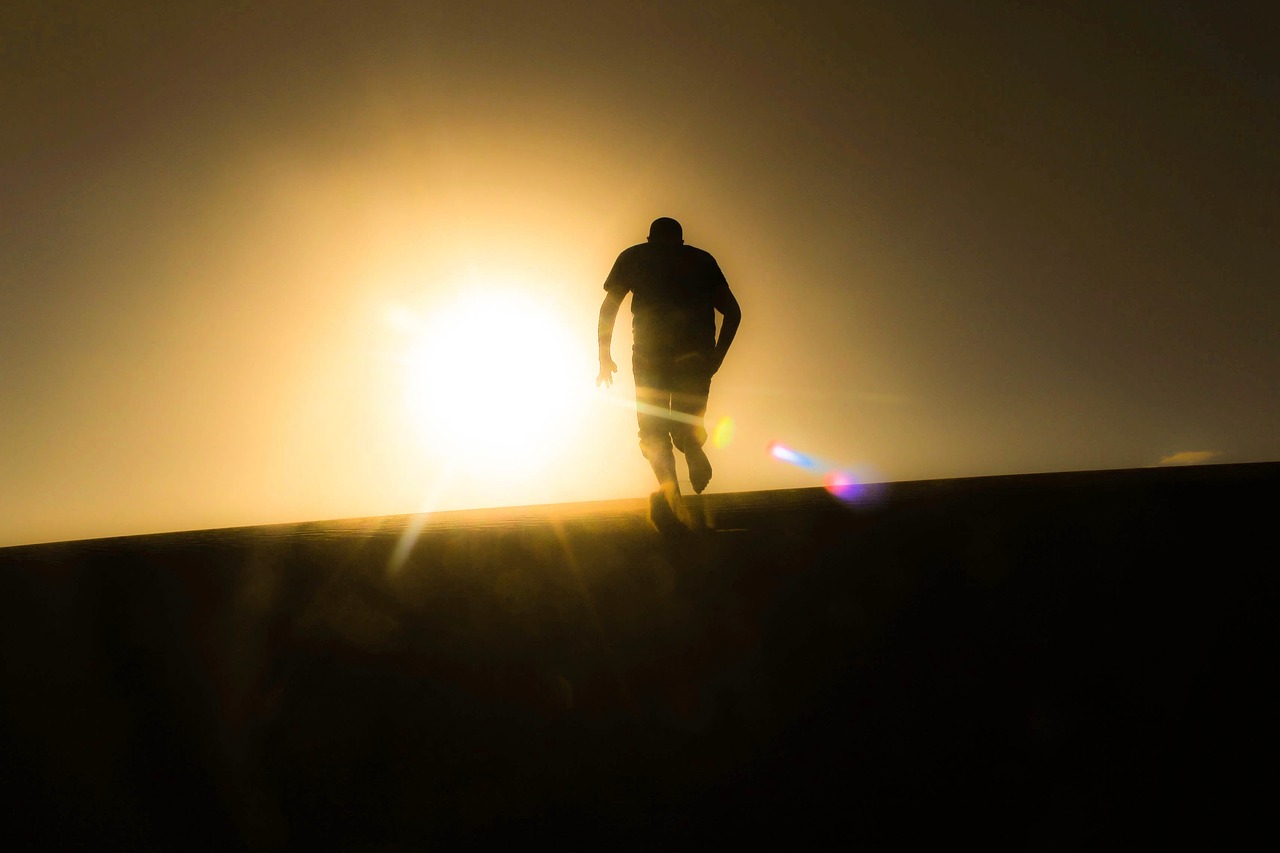 dark silhouette man free photo