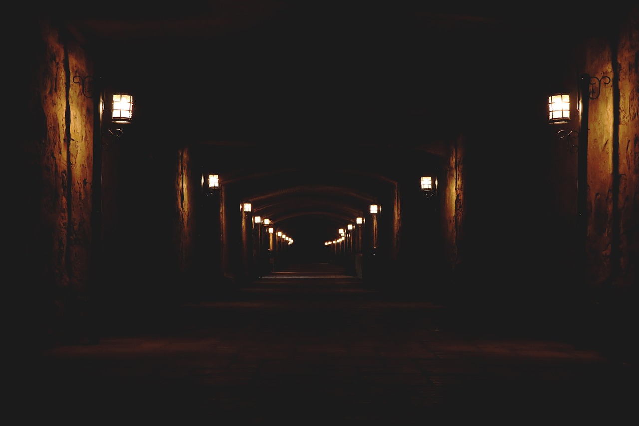 dark night street free photo