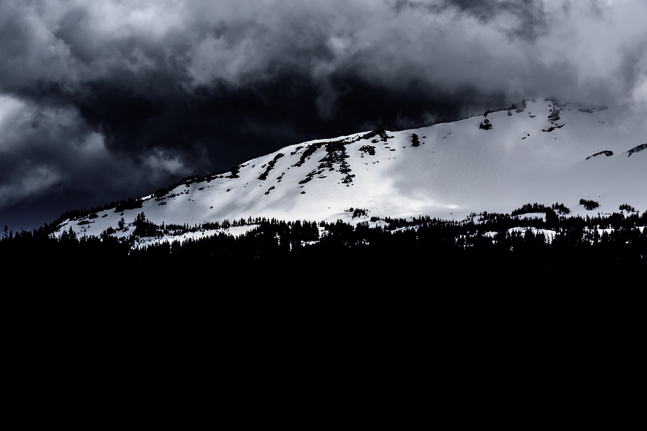 dark mountain highland free photo