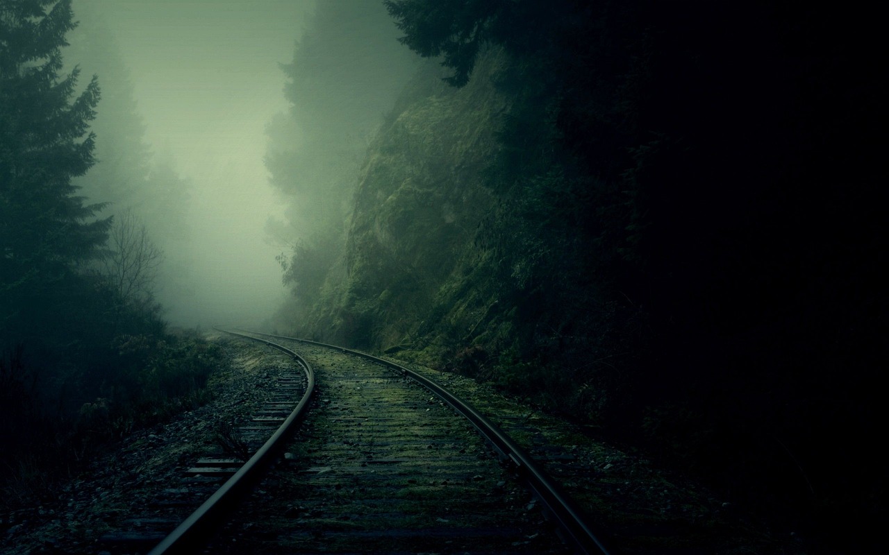 dark rail landscape free photo