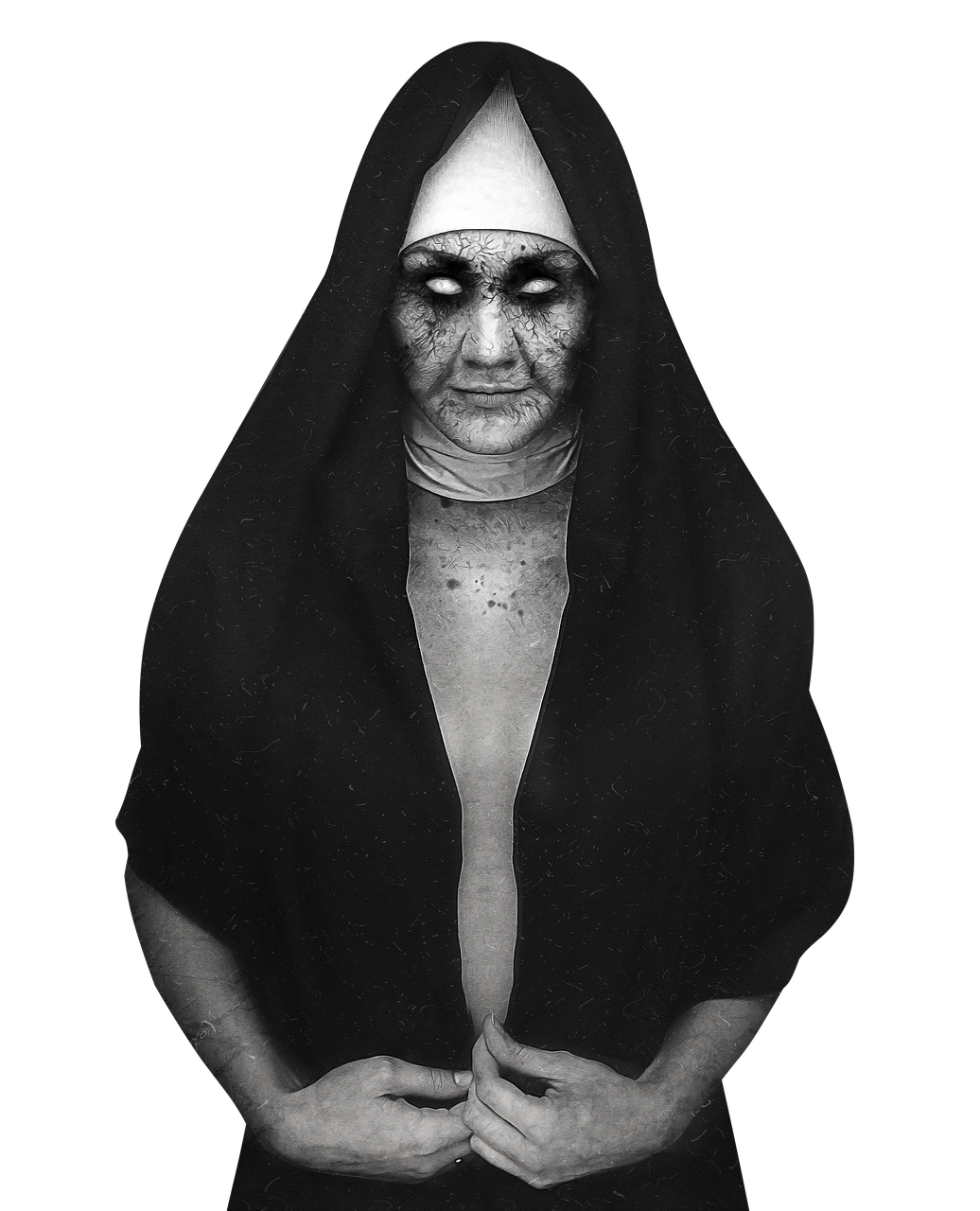 dark  nun  scary free photo