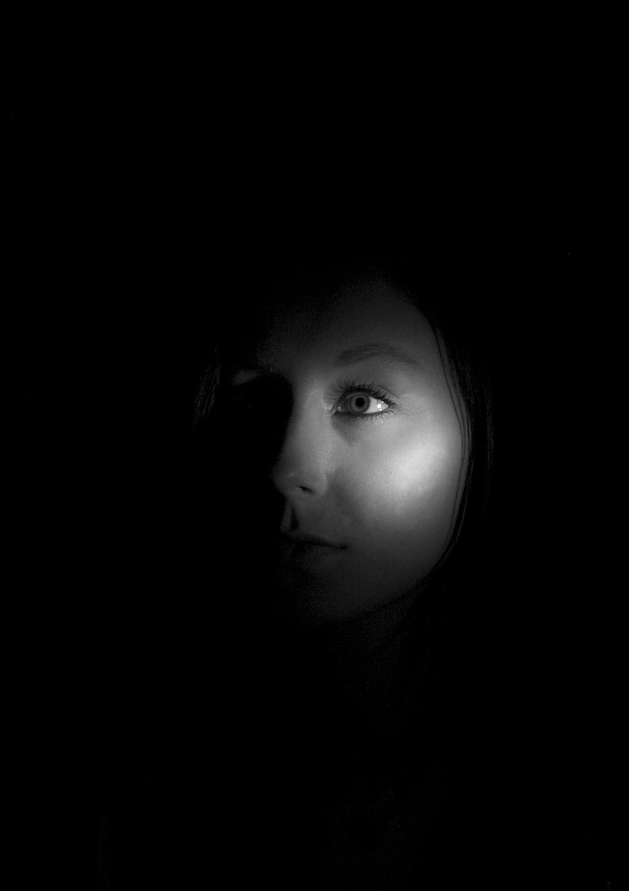 dark face flashlight free photo