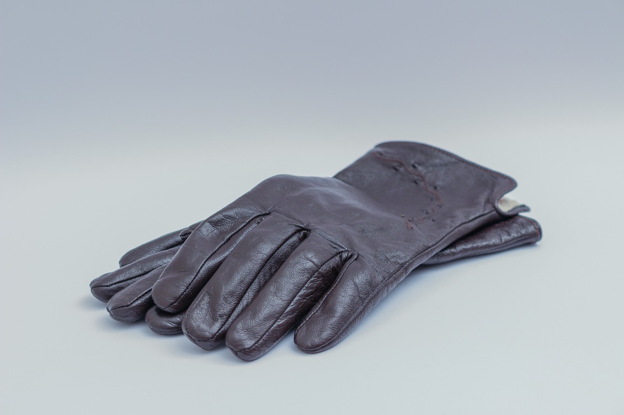 dark brown leather gloves womens ladies free photo