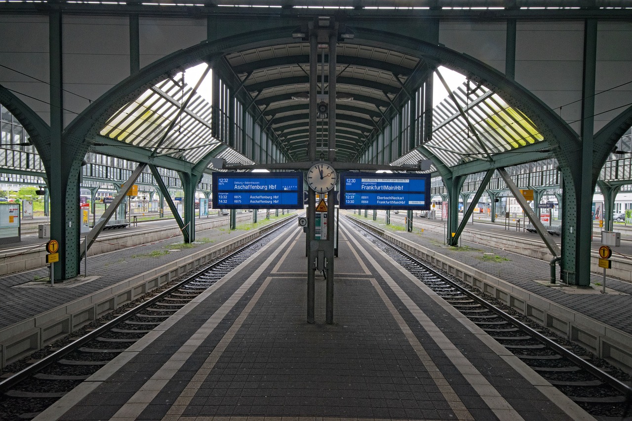darmstadt central station hesse free photo