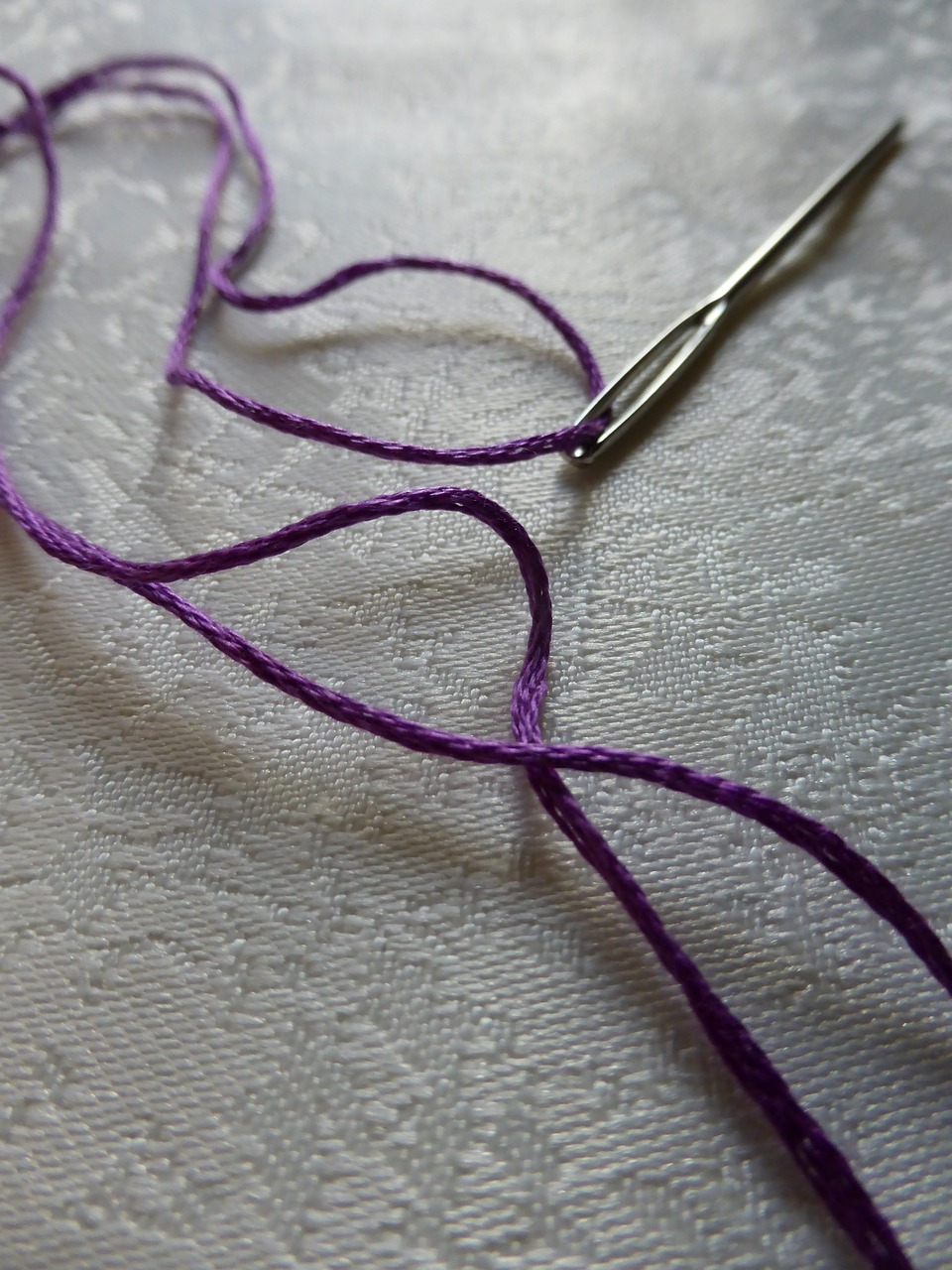 darning needle needle yarn free photo