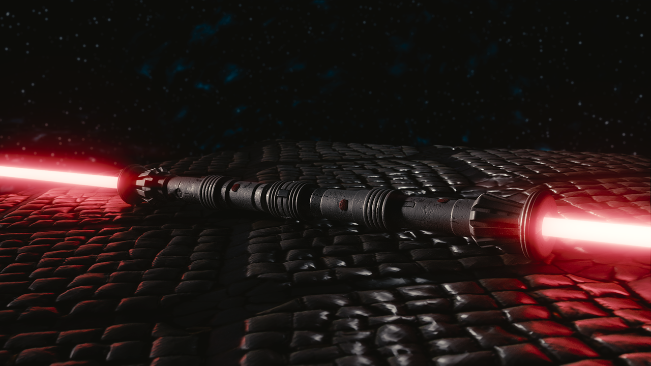 darth maul lightsaber light saber free photo