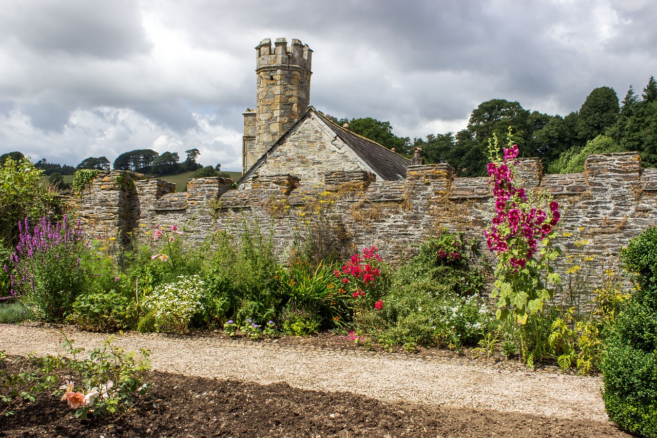 dartmoor english garden manor house free photo