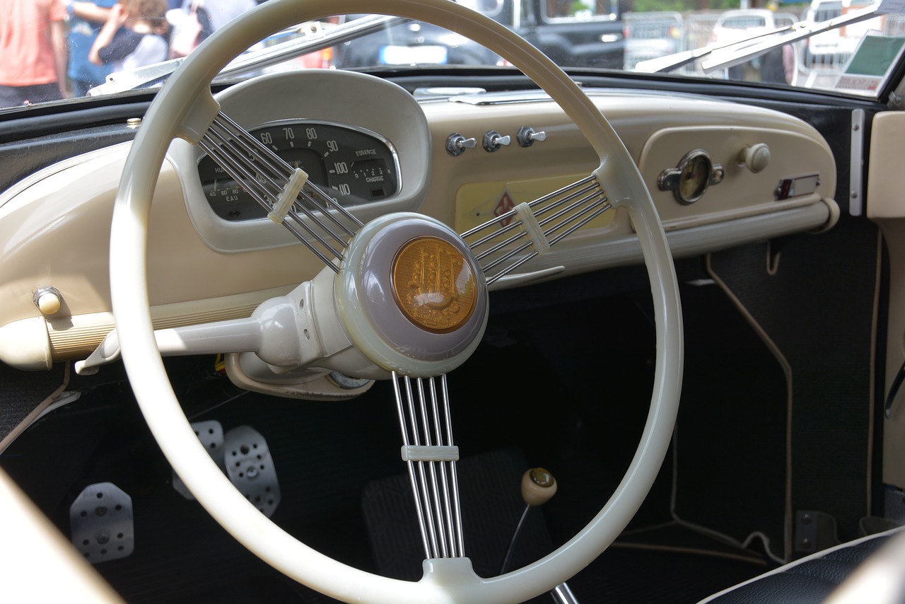 dashboard old car interior free photo