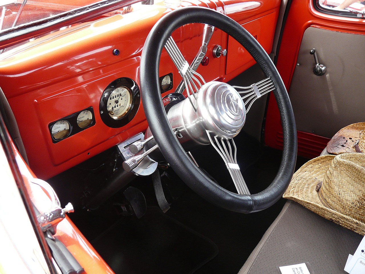 dashboard steering wheel interior free photo
