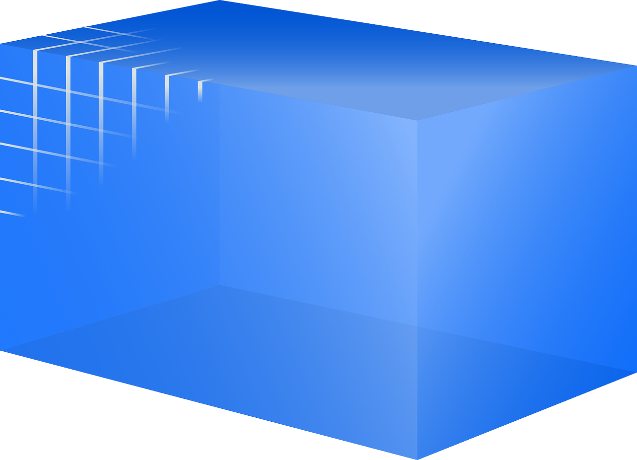 database cube blue free photo