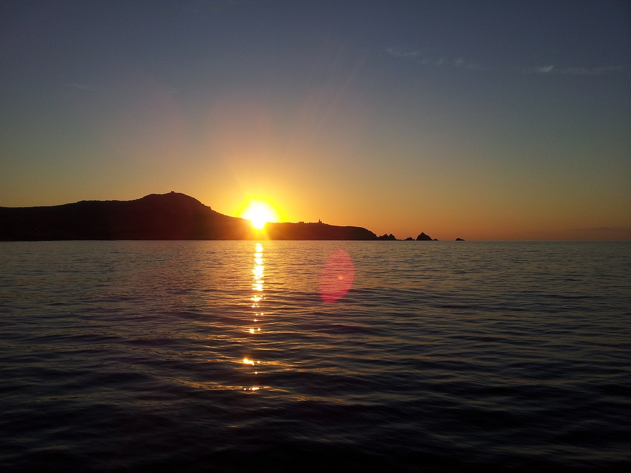 dawn sea sardinia free photo