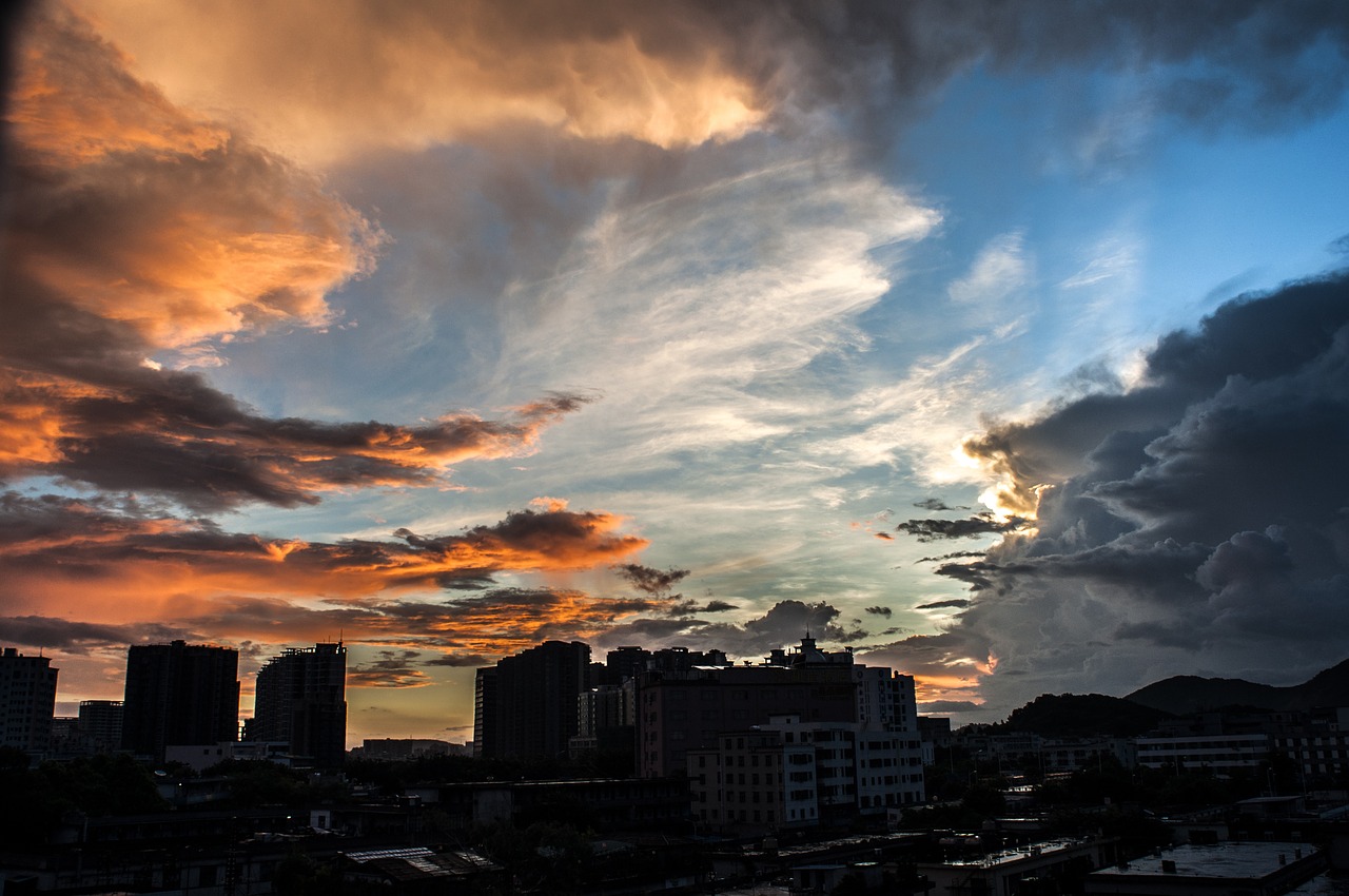 dawn sunrise clouds free photo