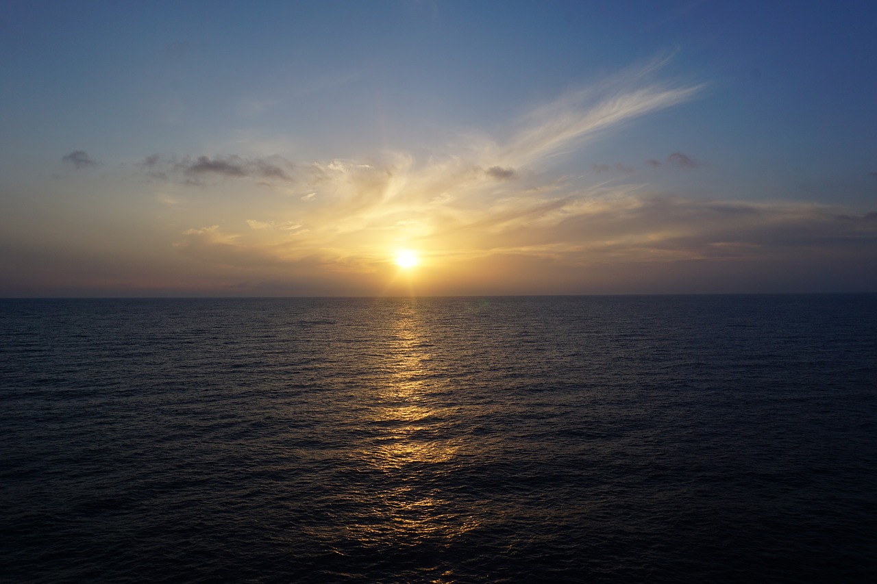 dawn good morning sea free photo