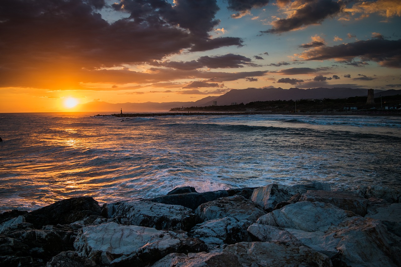 dawn sea horizon free photo