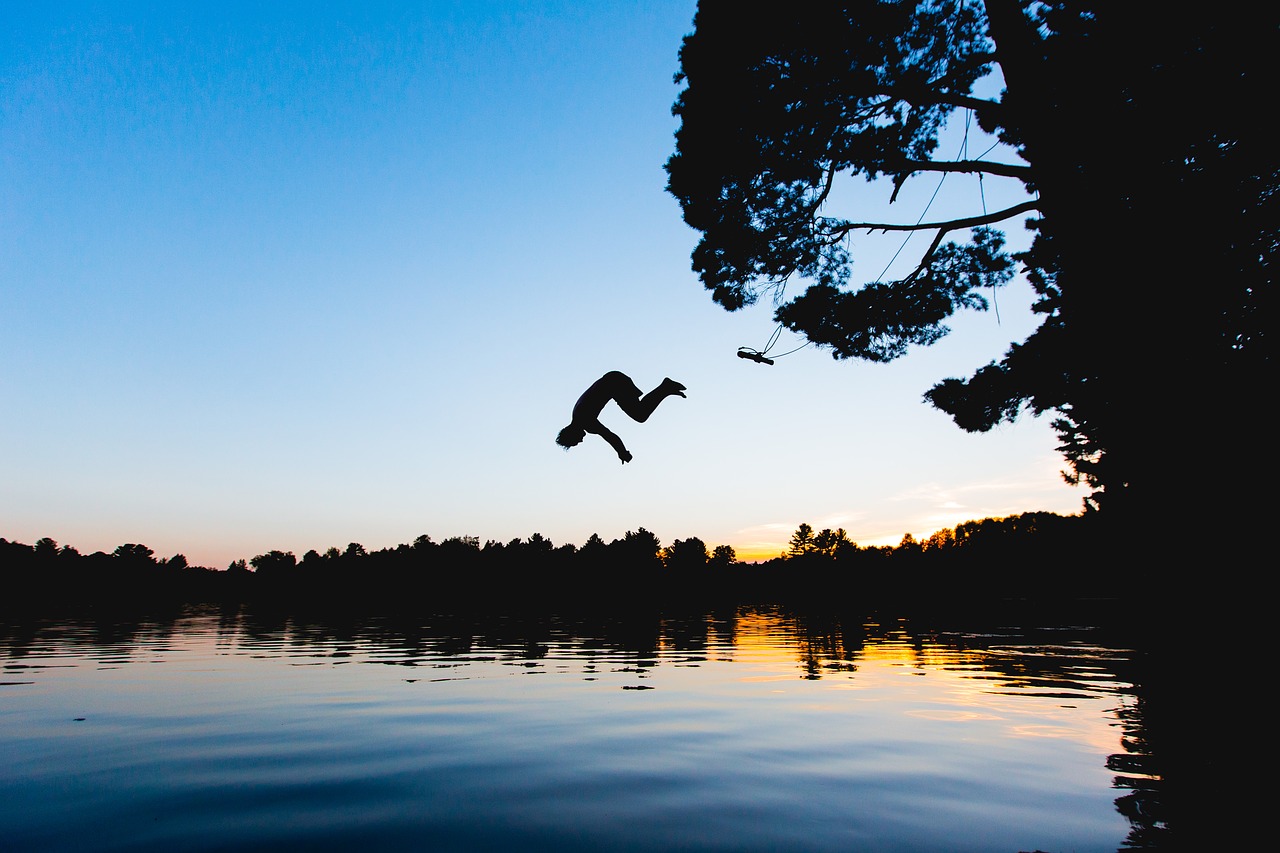 dawn dusk jumping free photo