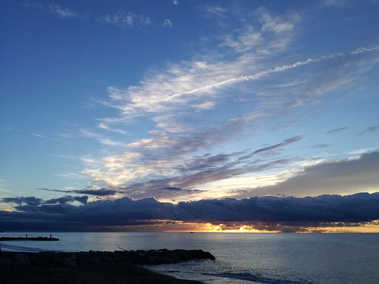 dawn sea fishing free photo