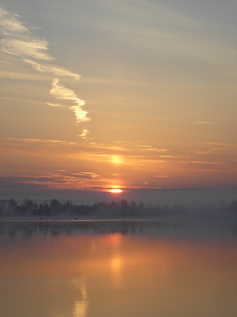 dawn river morning free photo