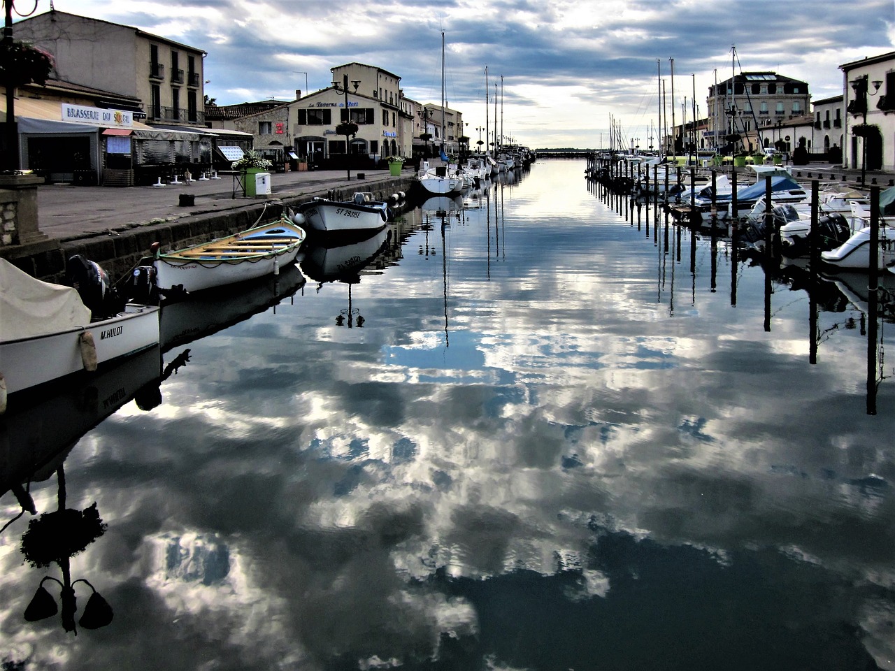 dawn harbour water free photo