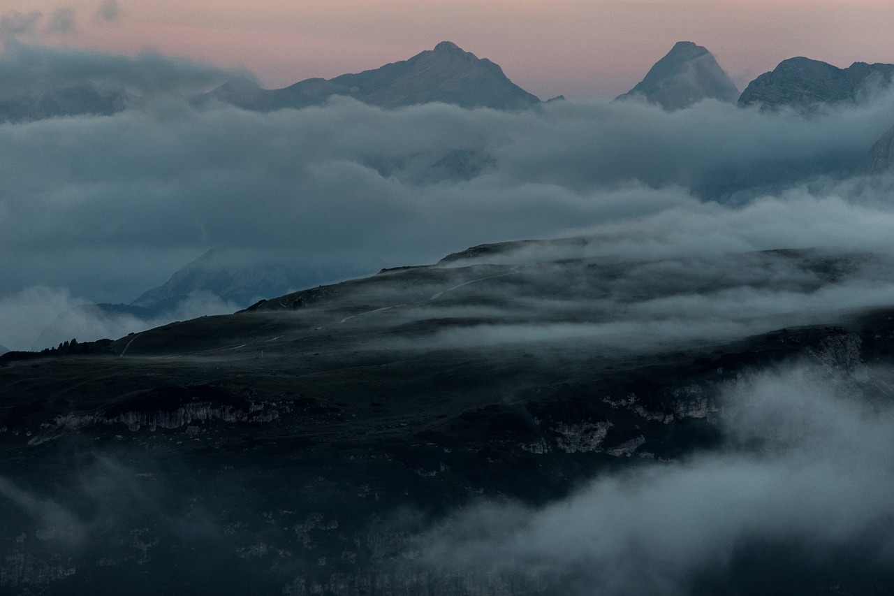 dawn mountains mountain free photo
