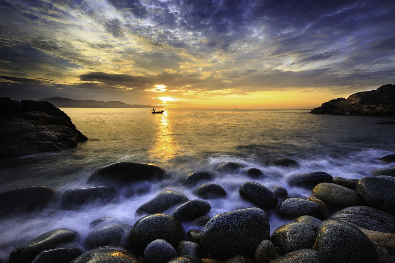 dawn sunset the beach free photo