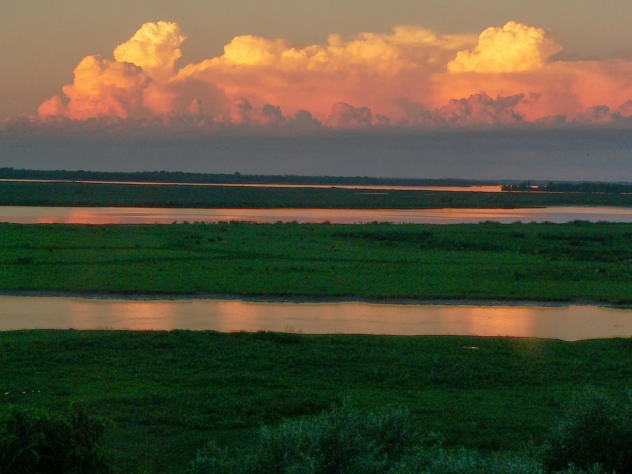 dawn sunset river free photo