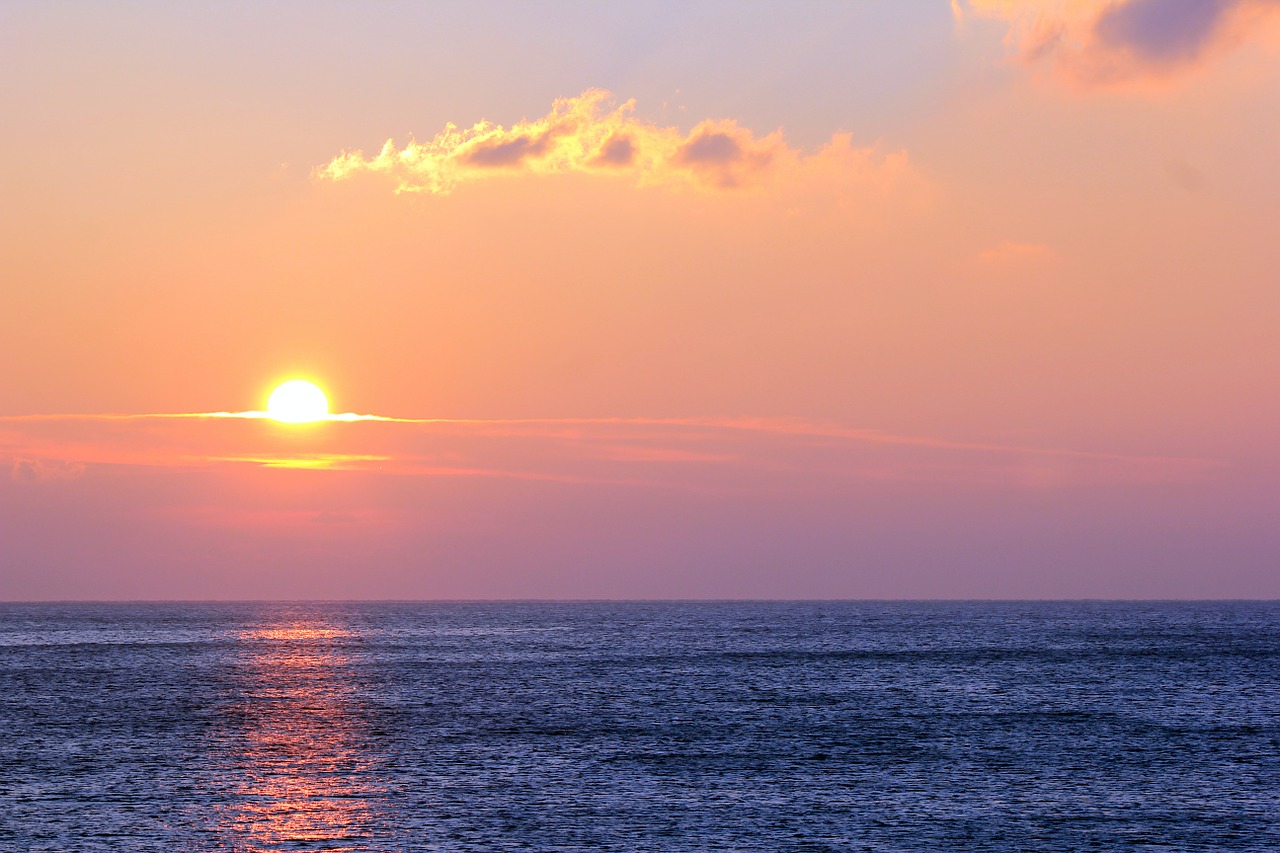 dawn sea tranquility free photo